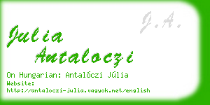 julia antaloczi business card