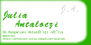 julia antaloczi business card